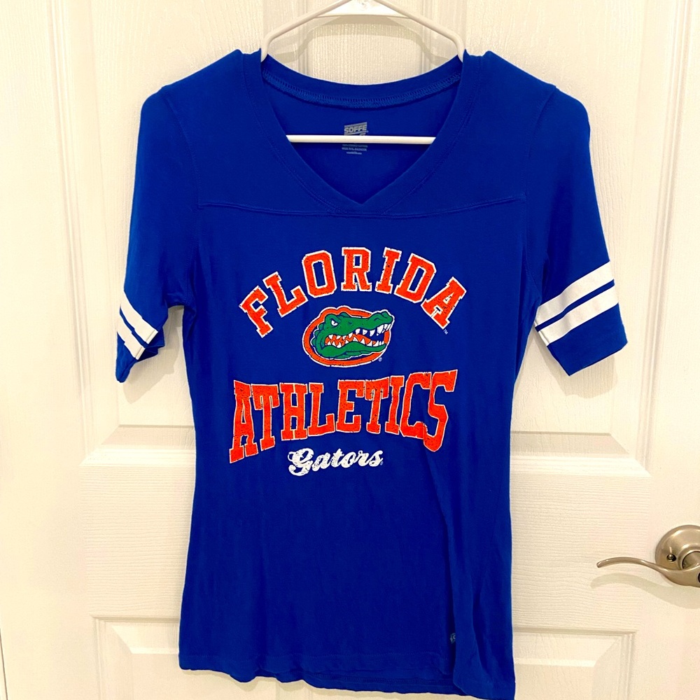 Florida Gators Football Womens Fit V-neck Short Sleeves Soffe Tee Shirt S/M
